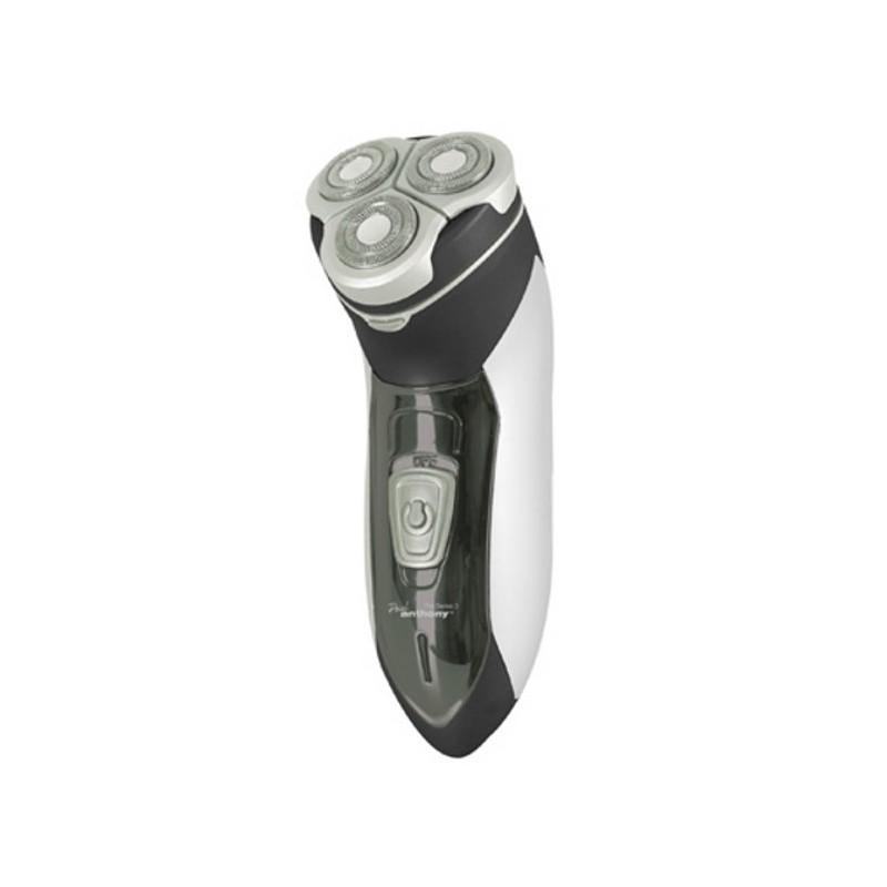 Lloytron Paul Anthony Rotary Shaver with 3 Titanium Steel Flexible Heads, Rechargable, Retractable Side Precision Trimmer, Washable Head Design and Led Power Indicator