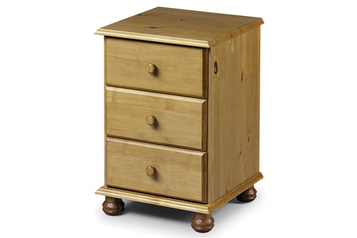 Nebraska 3 Drawer Bedside Cabinet