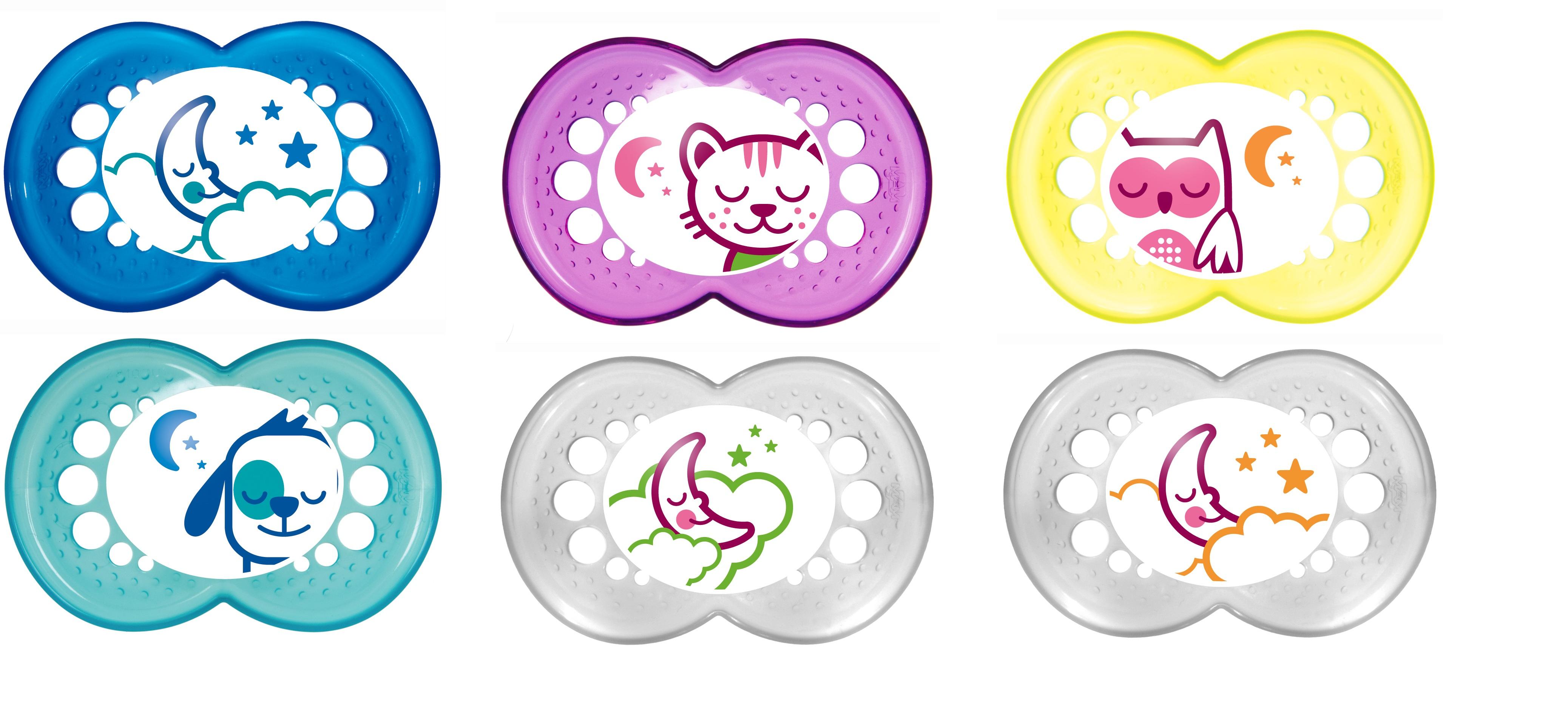 MAM Night Soother Twin Pack - 2 Sizes