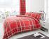 Red Tartan Duvet Cover Bedding Pack Double